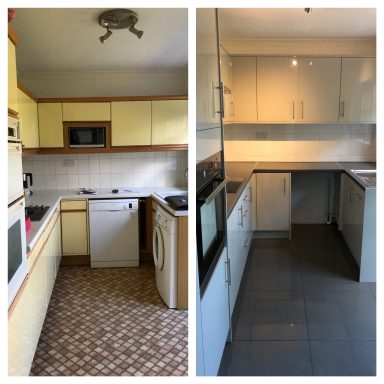 Kitchen fitting, kitchen refurb, kitchen painting, landlord kitchen